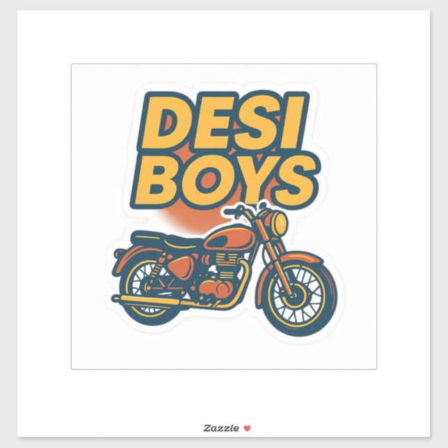 Desi Boys Classic Bike Sticker (Sheet)
