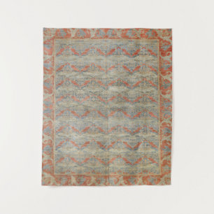 Desi Gned Carpet I Burnt Orange Rust  Tapestry
