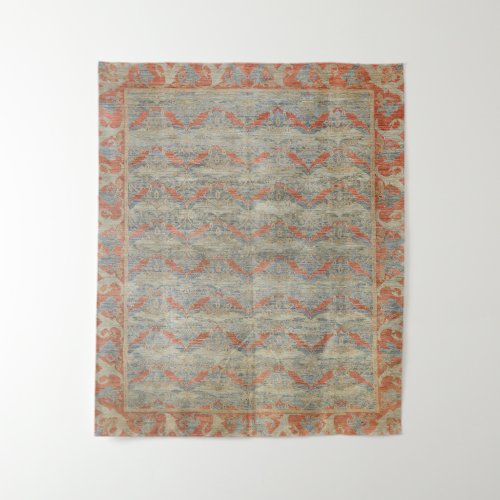 Desi Gned Carpet I Burnt Orange Rust  Tapestry