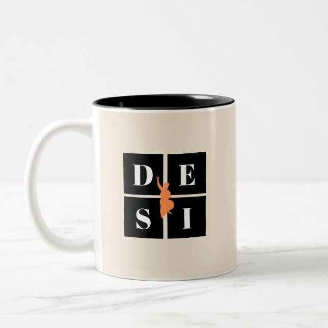 desi india indian Bhangra pride Two-Tone Coffee Mug (Left)