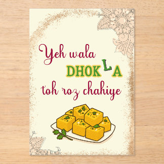 Desi Indian Pakistani Wedding Mehndi Food Sign Acrylic Invitations