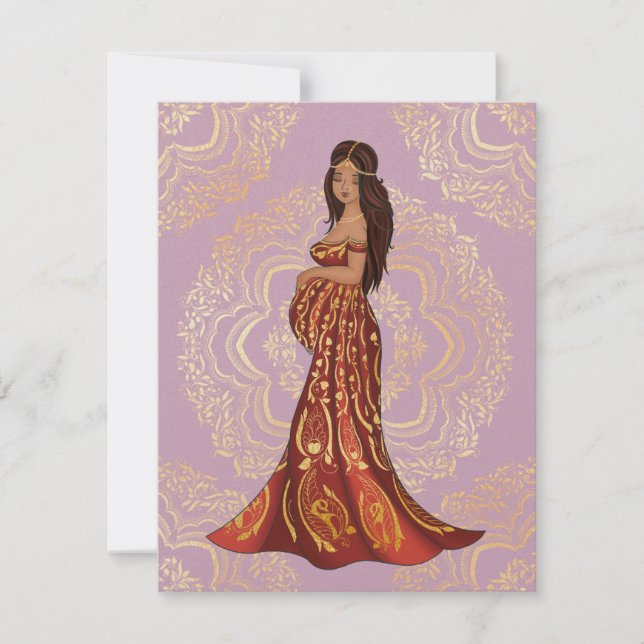 Desi mommy to be card (Front)