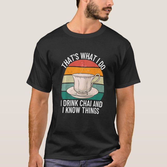 Desi Tea Pakistani Indian Hindi Chai  Men Women T-Shirt (Front)