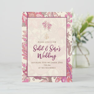 Desi Wedding card Indian Wedding invitation