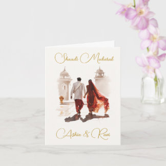 Desi Wedding Congratulation Card