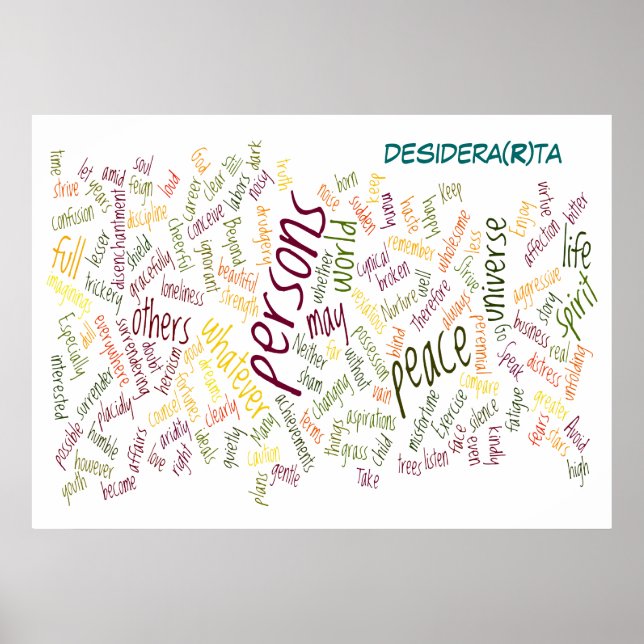 Desidera(R)ta poster print (Front)