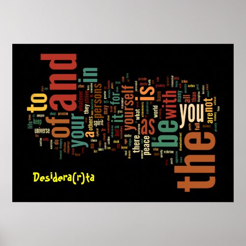 DesideraRta Word Art poster print