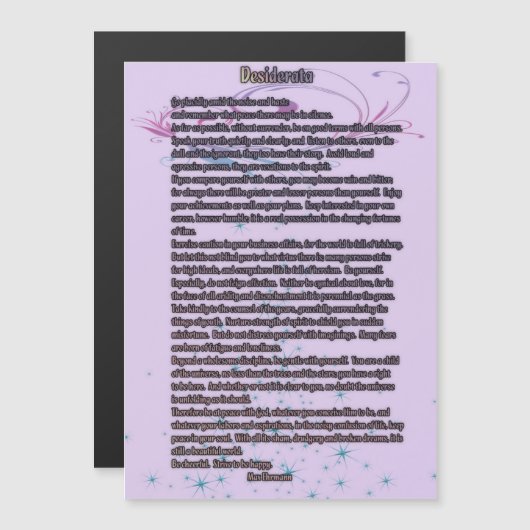Desiderata 5x7 Magnets (Front/Back)