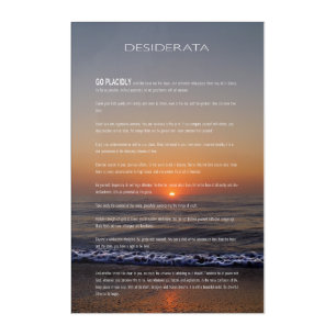 DESIDERATA Beach Golden Sunrise Acrylic Print