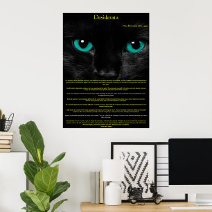 Desiderata Black Cat Wisdom Poster