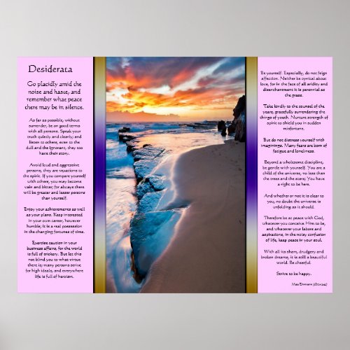 Desiderata Blue Ocean Posters