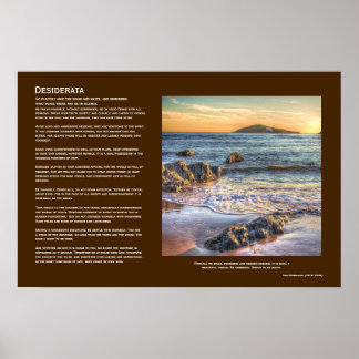 Desiderata - Burgh Island from Bantham at Sundown Poster