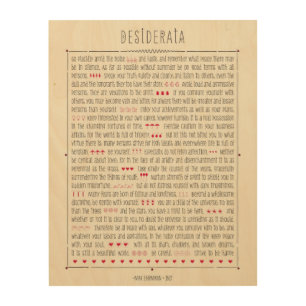 Desiderata by Max Ehrmann Wood Wall Decor