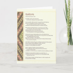 DESIDERATA Card