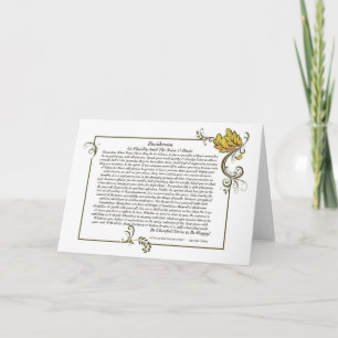 DESIDERATA Card by Max Ehrmann-Autumn Leaves