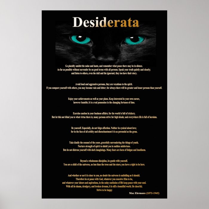 Desiderata Cat Eyes 2 Posters