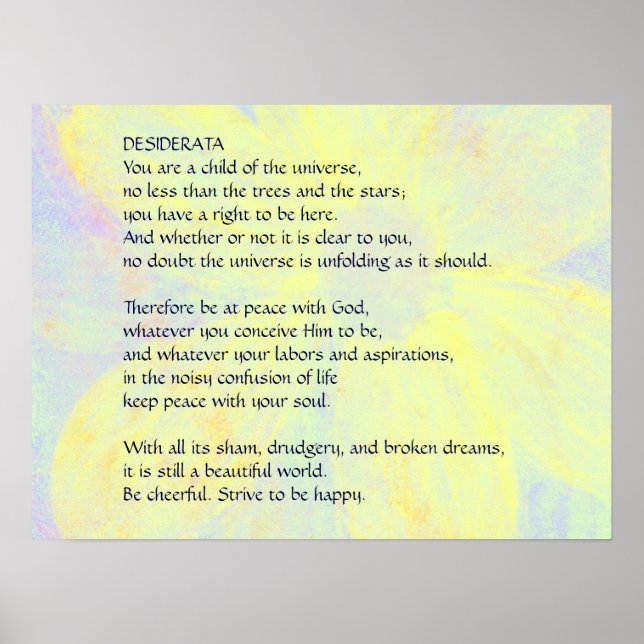 DESIDERATA Changing Daisy poster (Front)