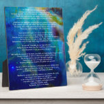 Desiderata Child of Universe Plaque<br><div class="desc">Go placidly amid the noise and haste, and remember what peace there may be in silence. As far as possible without surrender be on good terms with all persons. Speak your truth quietly and clearly; and listen to others, even the dull and the ignorant; they too have their story. Avoid...</div>
