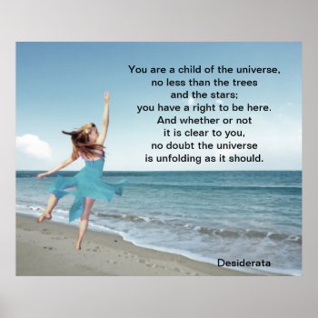 Desiderata Child Of Universe Poster by Motivators at Zazzle