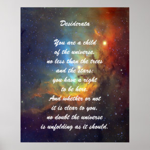Desiderata Child of Universe Poster