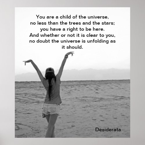 Desiderata Child of Universe Poster