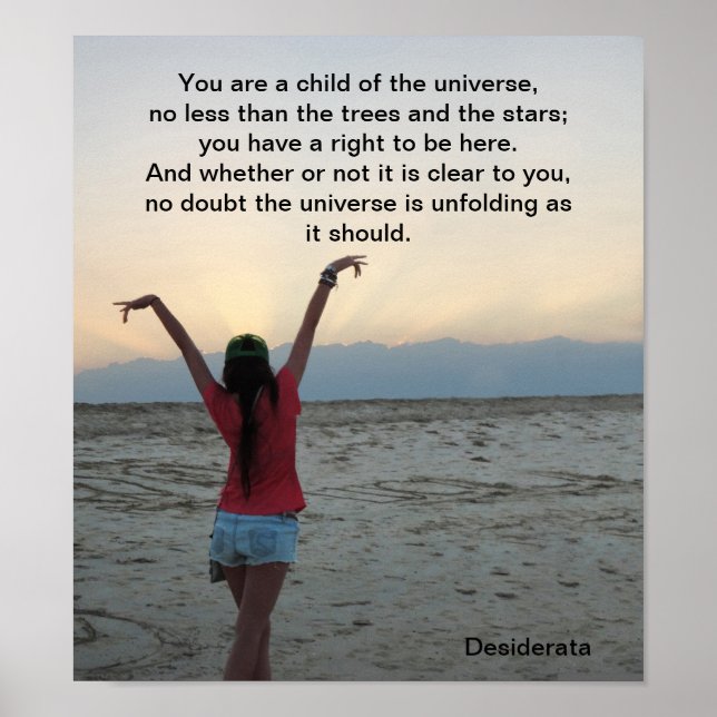 Desiderata Child of Universe Poster (Front)