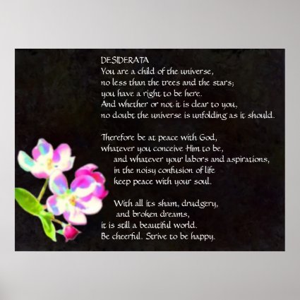 DESIDERATA Cosmic Blossoms poster
