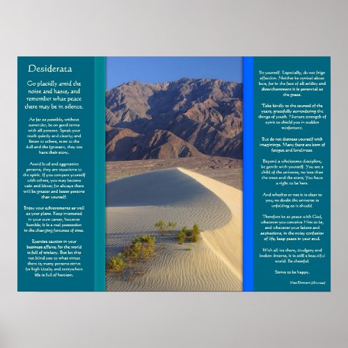 DESIDERATA Desert Range Posters