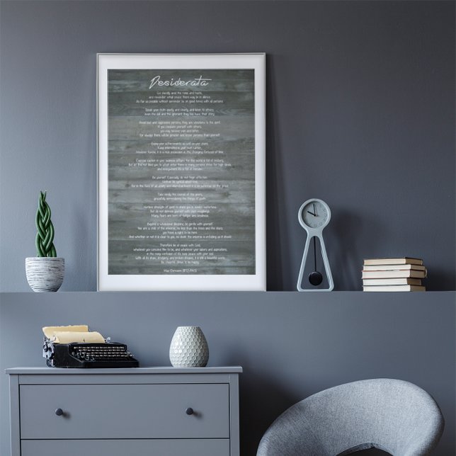 Desiderata "Desired Things" on Concrete Wall Poster (Creator Uploaded)