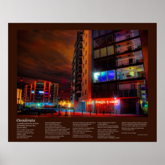 Desiderata - East Sutton Harbour by Night Poster