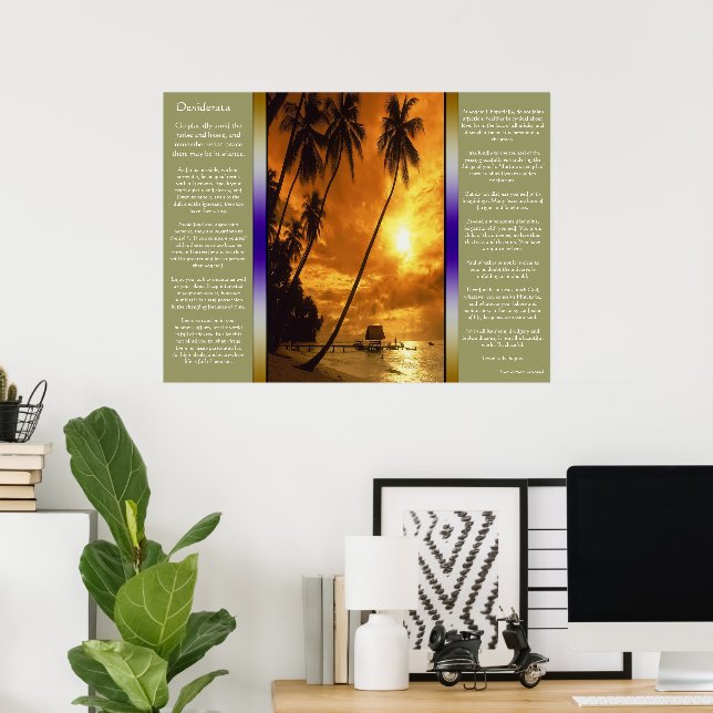 Desiderata Enchanting Island Oasis Poster (Home Office)