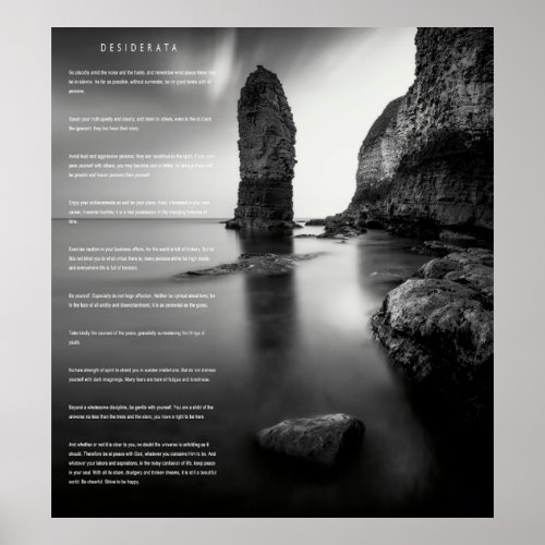 DESIDERATA England Coast Poster