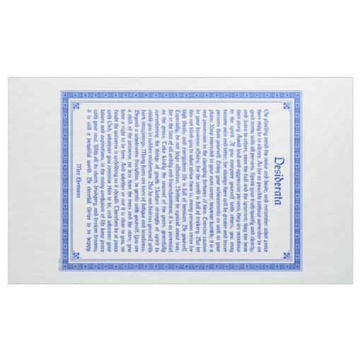 Desiderata fabric print, wall hanging, 3x5 ft