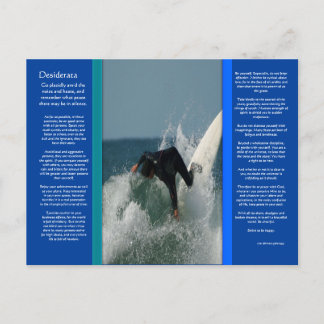 DESIDERATA Face Dive Postcard
