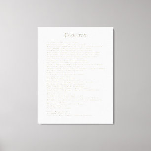Desiderata Golden Abalone ArtbrushUI Typography Canvas Print