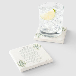Desiderata Green Eucalyptus Stone Coaster