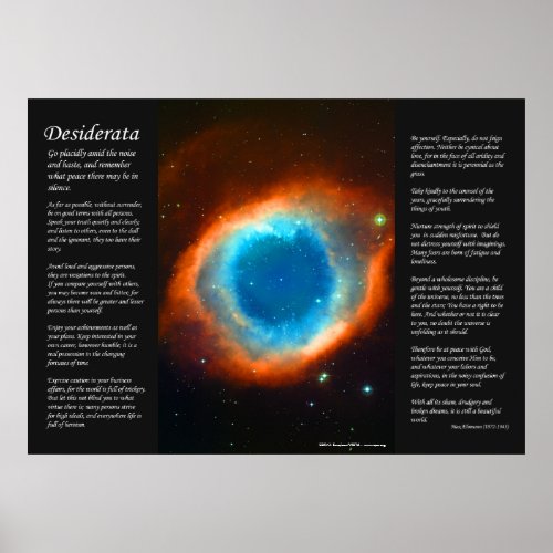 Desiderata _ Helix Nebula The Eye Poster