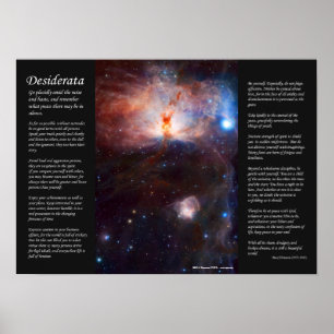 Desiderata - Hidden Fires of the Flame Nebula Poster