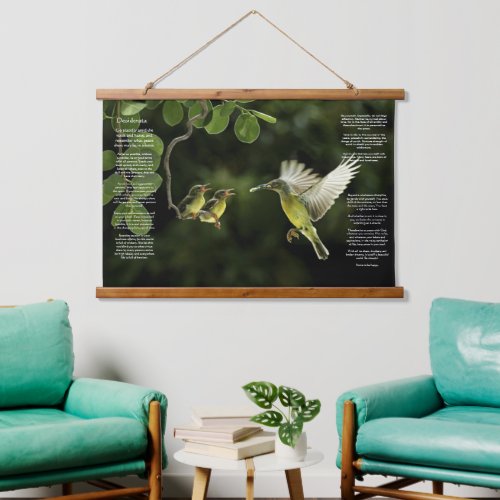 Desiderata Hummingbird  Hanging Tapestry