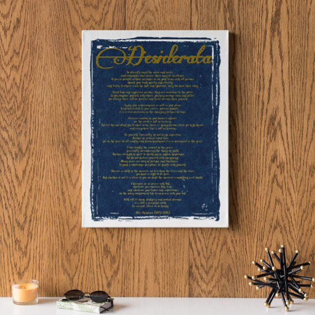 Desiderata in Faux Gold Foil "Desired Things" Poster (Creator Uploaded)