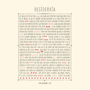 Desiderata Inspirational Poem Statuette