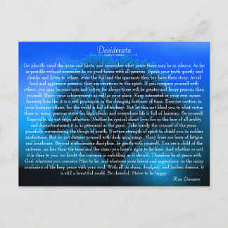 Desiderata Inspirational Poem with Mystical Tree Postcard