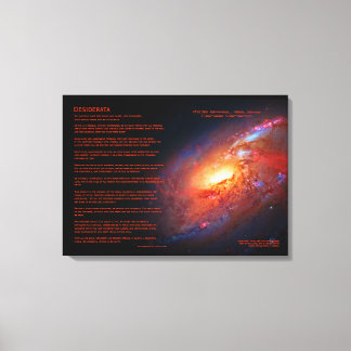 Desiderata, M106 Spiral Galaxy, Canes Venatici Canvas Print