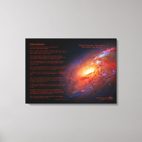 Desiderata M106 Spiral Galaxy Canes Venatici Canvas Print