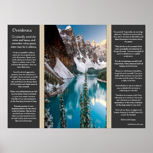 Desiderata Majestic Mountain View Posters