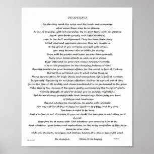 DESIDERATA MAX EHRMANN POSTER