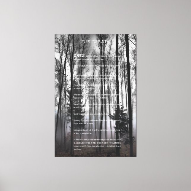 DESIDERATA Misty Autumn Forest Canvas Print (Front)
