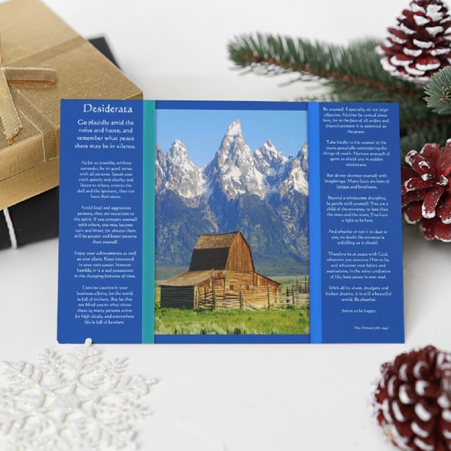 DESIDERATA Mountain Cabin Postcard (Creator Uploaded)