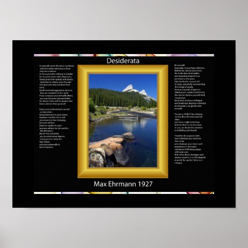 DESIDERATA Mountain Lake Posters