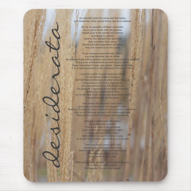 Desiderata Nature Mouse Pad (Front)